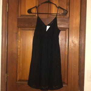 Black spaghetti strap dress